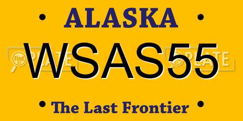 WSAS55 Alaska License Plate