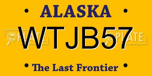 WTJB57 Alaska License Plate