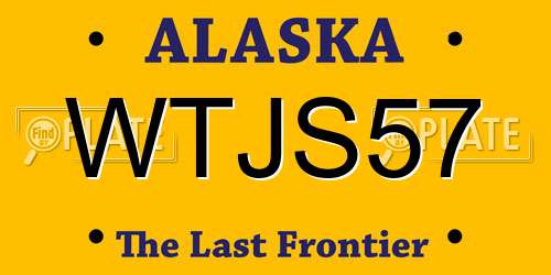 WTJS57 Alaska License Plate