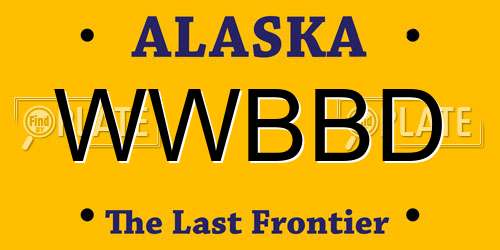 WWBBD Alaska License Plate
