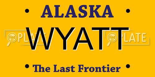 WYATT Alaska License Plate
