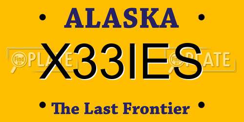 X33IES Alaska License Plate