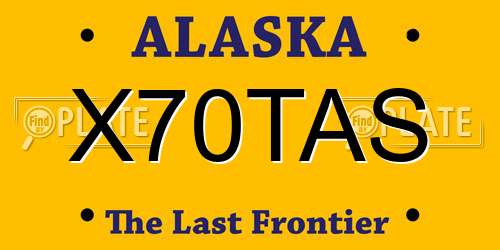 X70TAS Alaska License Plate