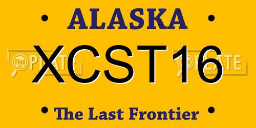 XCST16 Alaska License Plate