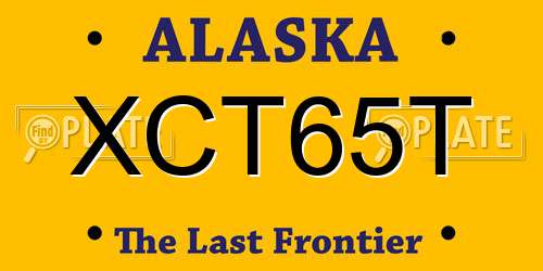 XCT65T Alaska License Plate