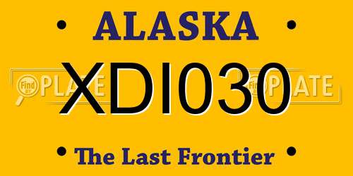 XDI030 Alaska License Plate