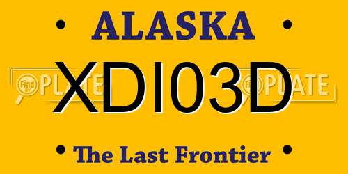 XDI03D Alaska License Plate