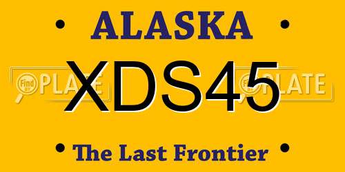 XDS45 Alaska License Plate
