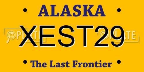 XEST29 Alaska License Plate