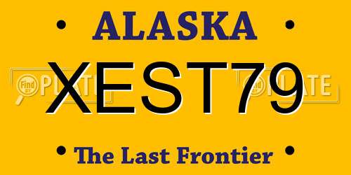 XEST79 Alaska License Plate