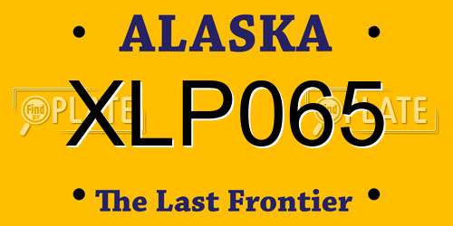 XLP065 Alaska License Plate