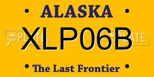 XLP06B Alaska License Plate