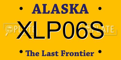 XLP06S Alaska License Plate