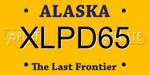 XLPD65 Alaska License Plate