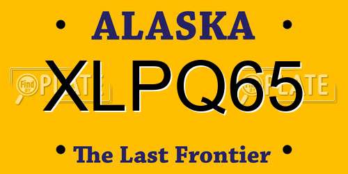 XLPQ65 Alaska License Plate