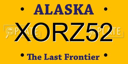XORZ52 Alaska License Plate