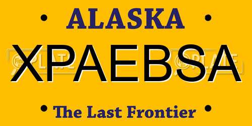 XPAEBSA Alaska License Plate