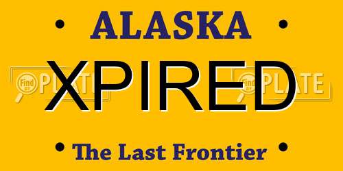 XPIRED Alaska License Plate