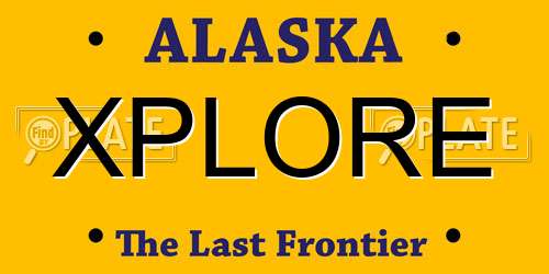 XPLORE Alaska License Plate