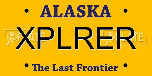 XPLRER Alaska License Plate