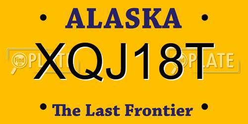 XQJ18T Alaska License Plate