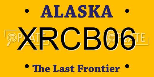 XRCB06 Alaska License Plate