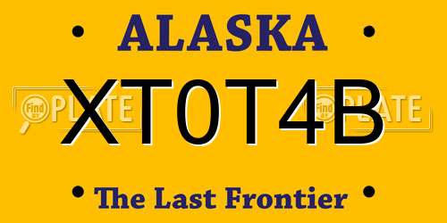 XT0T4B Alaska License Plate