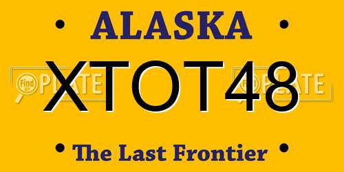 XTOT48 Alaska License Plate