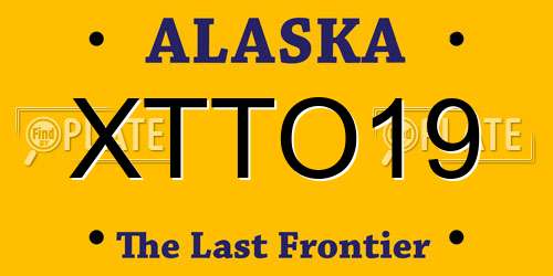 XTTO19 Alaska License Plate