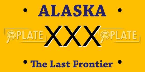 XXX Alaska License Plate