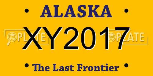XY2017 Alaska License Plate
