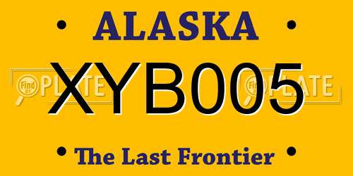 XYB005 Alaska License Plate