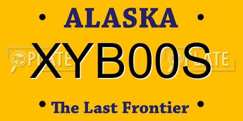 XYB00S Alaska License Plate