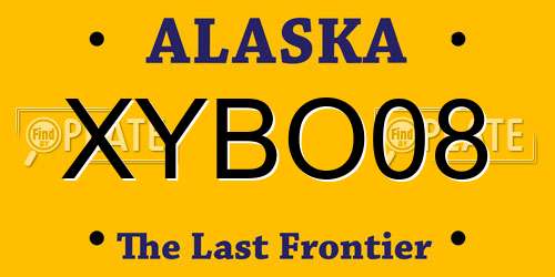 XYBO08 Alaska License Plate