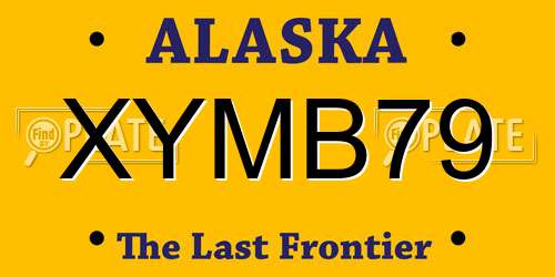 XYMB79 Alaska License Plate