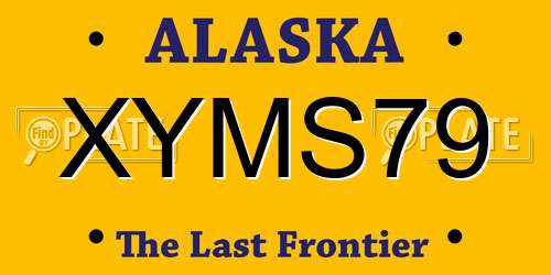 XYMS79 Alaska License Plate