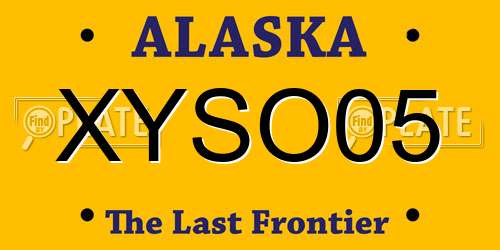 XYSO05 Alaska License Plate