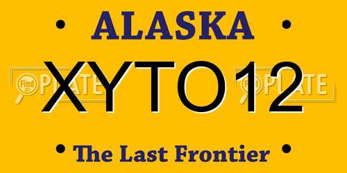 XYTO12 Alaska License Plate