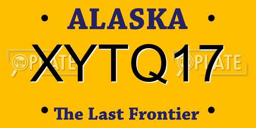 XYTQ17 Alaska License Plate