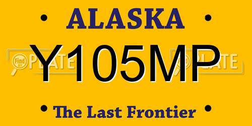 Y105MP Alaska License Plate