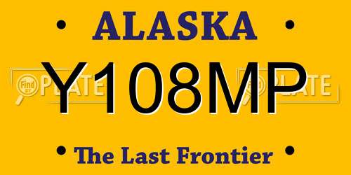Y108MP Alaska License Plate