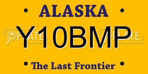 Y10BMP Alaska License Plate