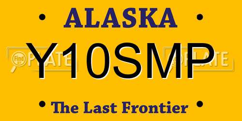 Y10SMP Alaska License Plate