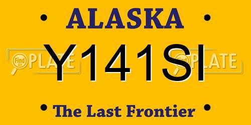 Y141SI Alaska License Plate