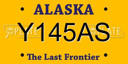 Y145AS Alaska License Plate
