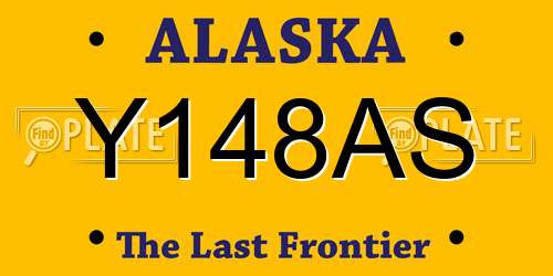 Y148AS Alaska License Plate