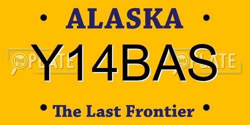 Y14BAS Alaska License Plate