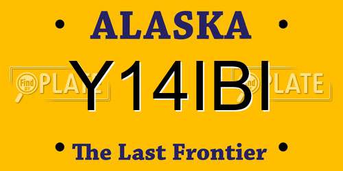 Y14IBI Alaska License Plate