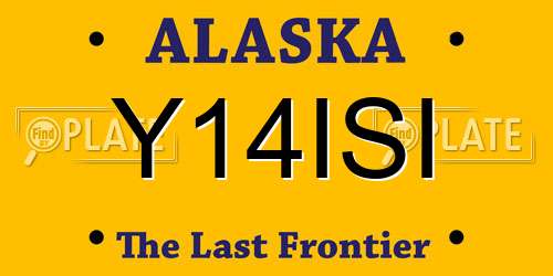 Y14ISI Alaska License Plate