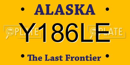 Y186LE Alaska License Plate